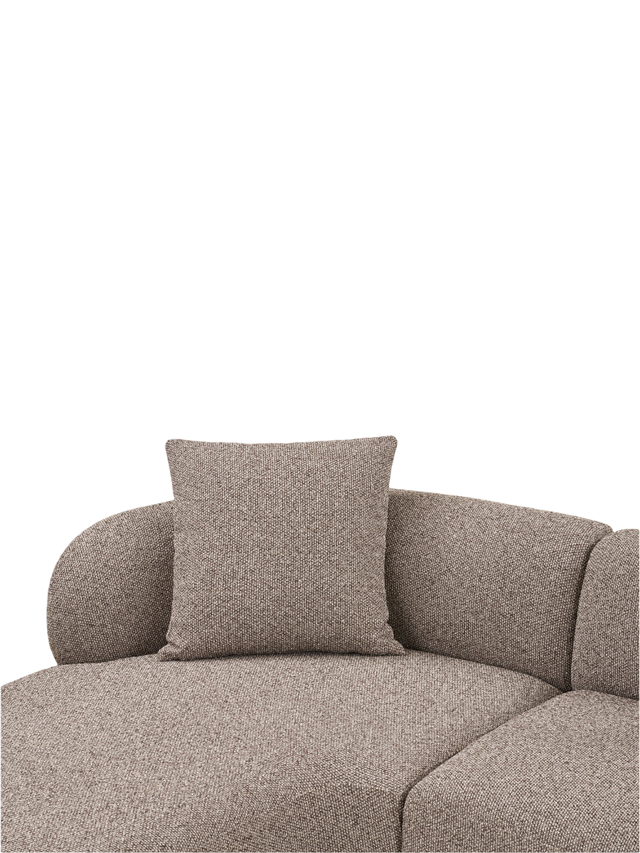 
Canapé d’angle design 4 places « Kingston » - Liens / Taupe