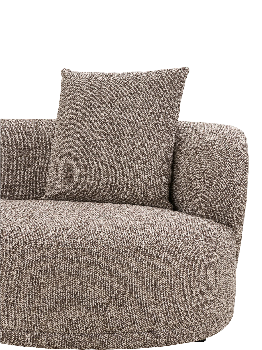 
Canapé d’angle design 4 places « Kingston » - Liens / Taupe