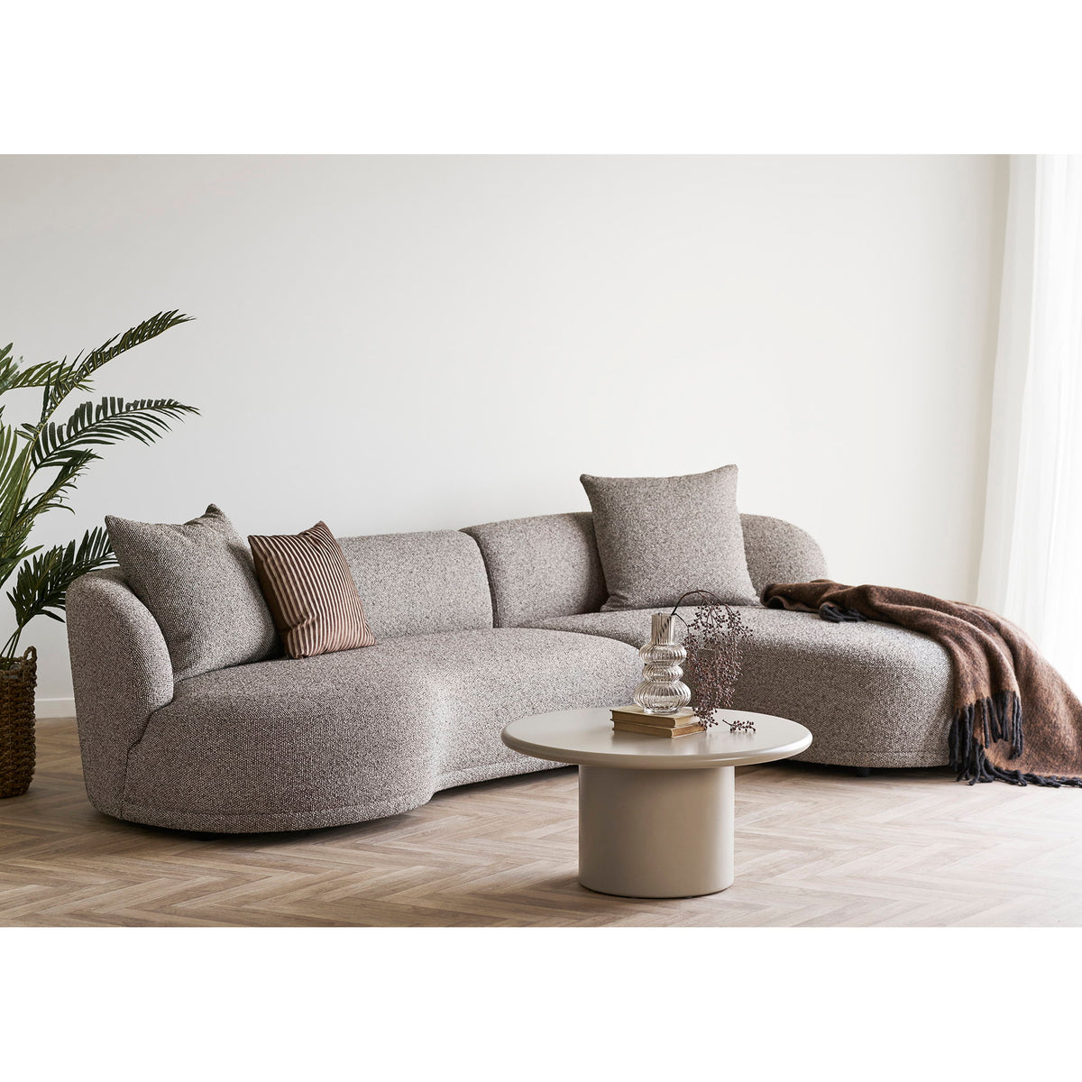 
Divano angolare di design a 4 posti «Kingston» - Destra / Talpa