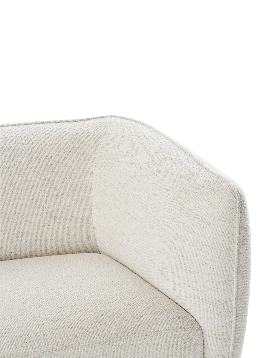 
Canapé d’angle design 4 places « Noory » - Liens / Blanc cassé