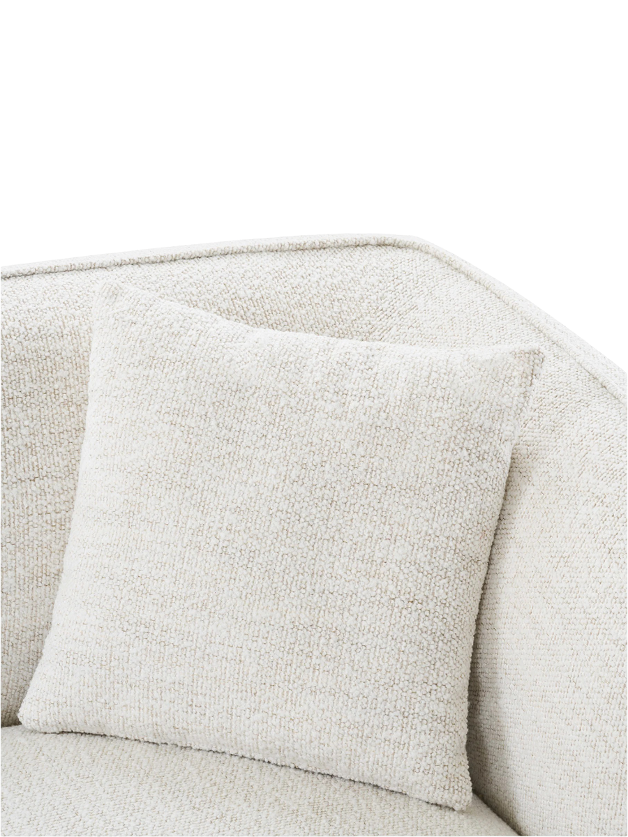 
Canapé d’angle design 4 places « Noory » - Liens / Blanc cassé