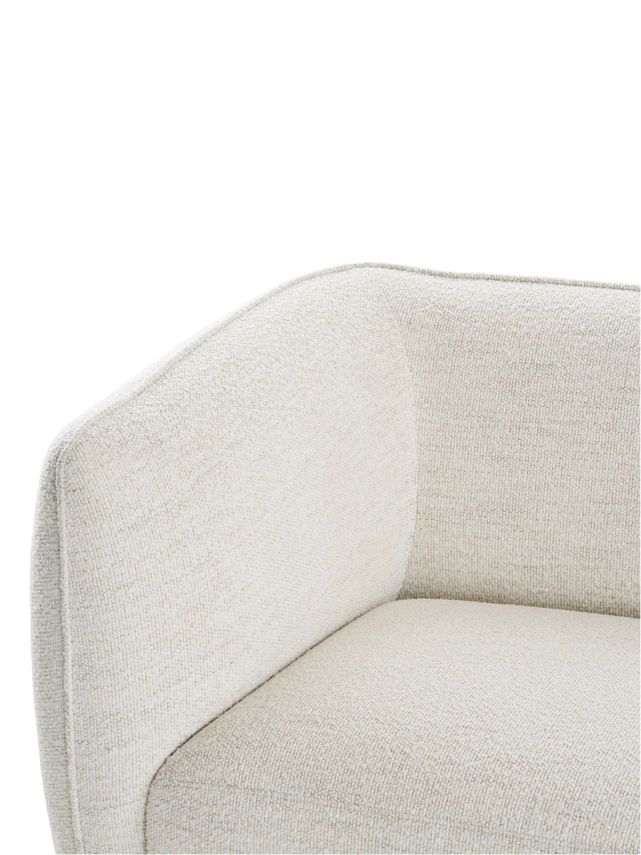 
Canapé d’angle design 4 places « Noory » - Droite / Blanc cassé