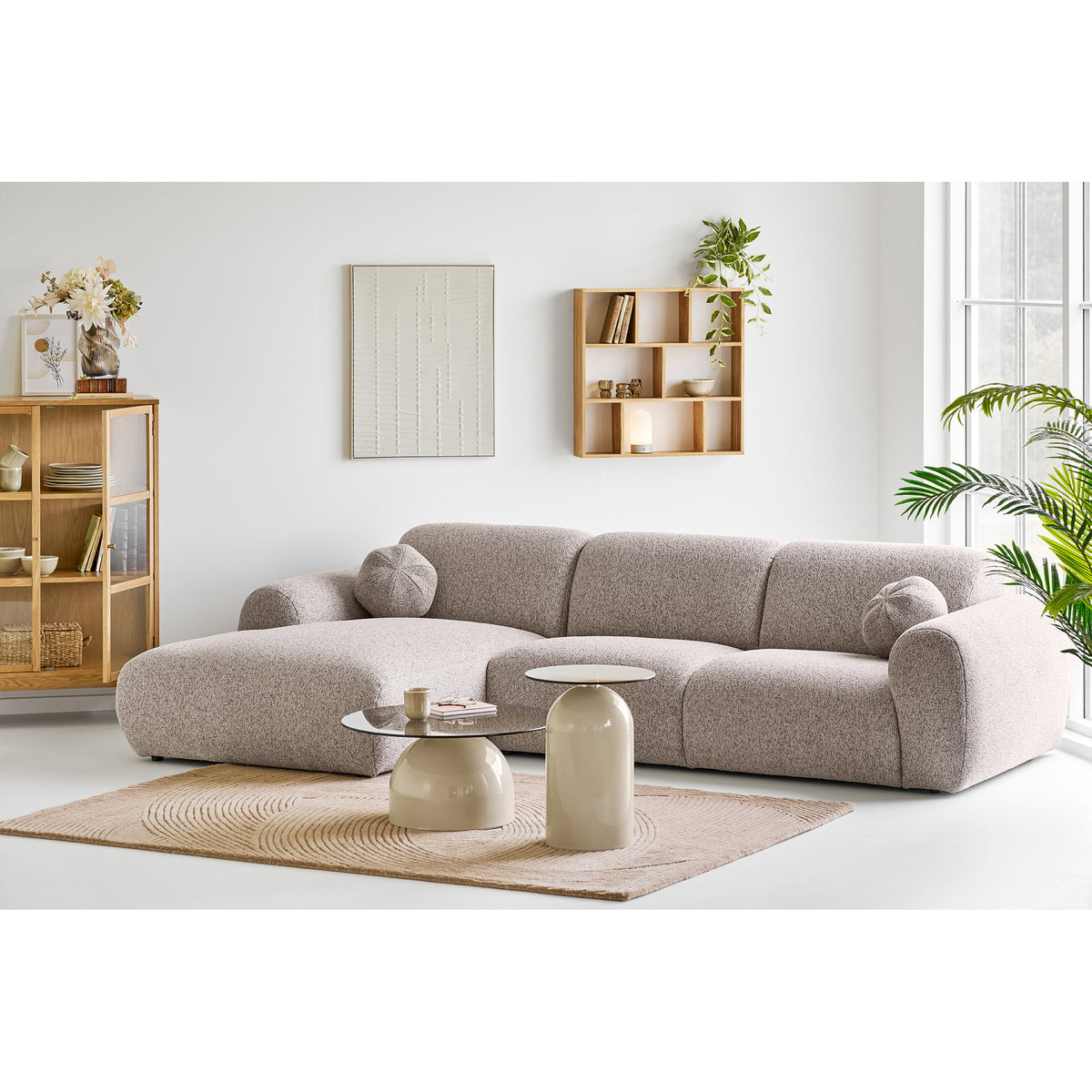 
Canapé d’angle design 4 places « Clyde » - Liens / Pierre