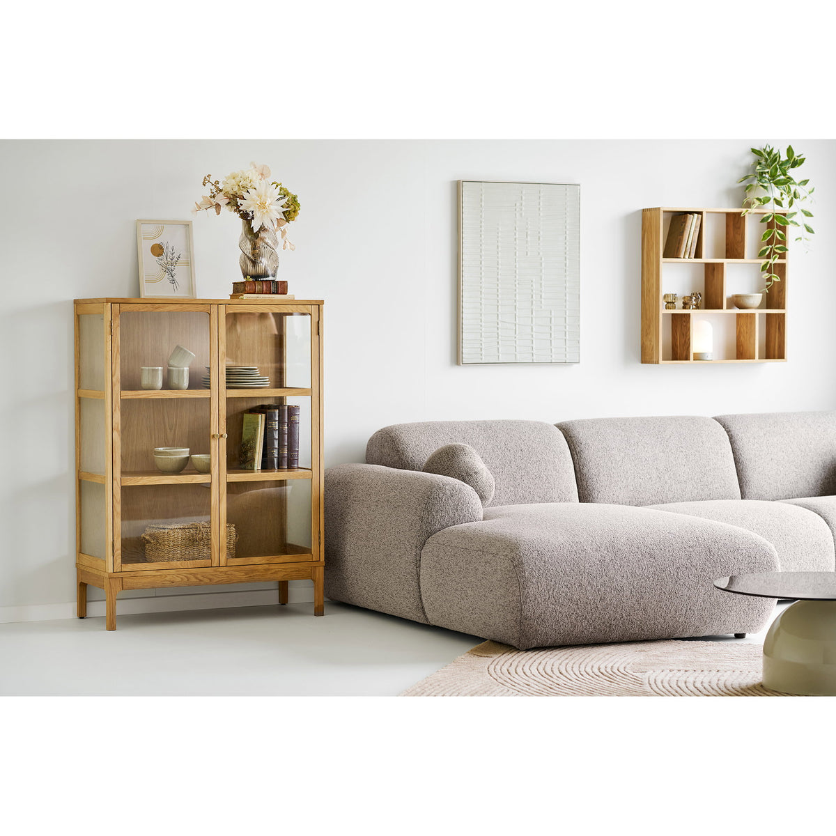 
Canapé d’angle design 4 places « Clyde » - Liens / Pierre