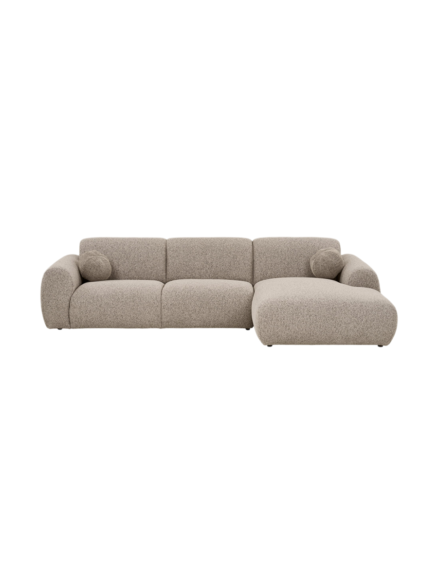 
Divano angolare di design a 4 posti «Clyde» - Destra / Pietra