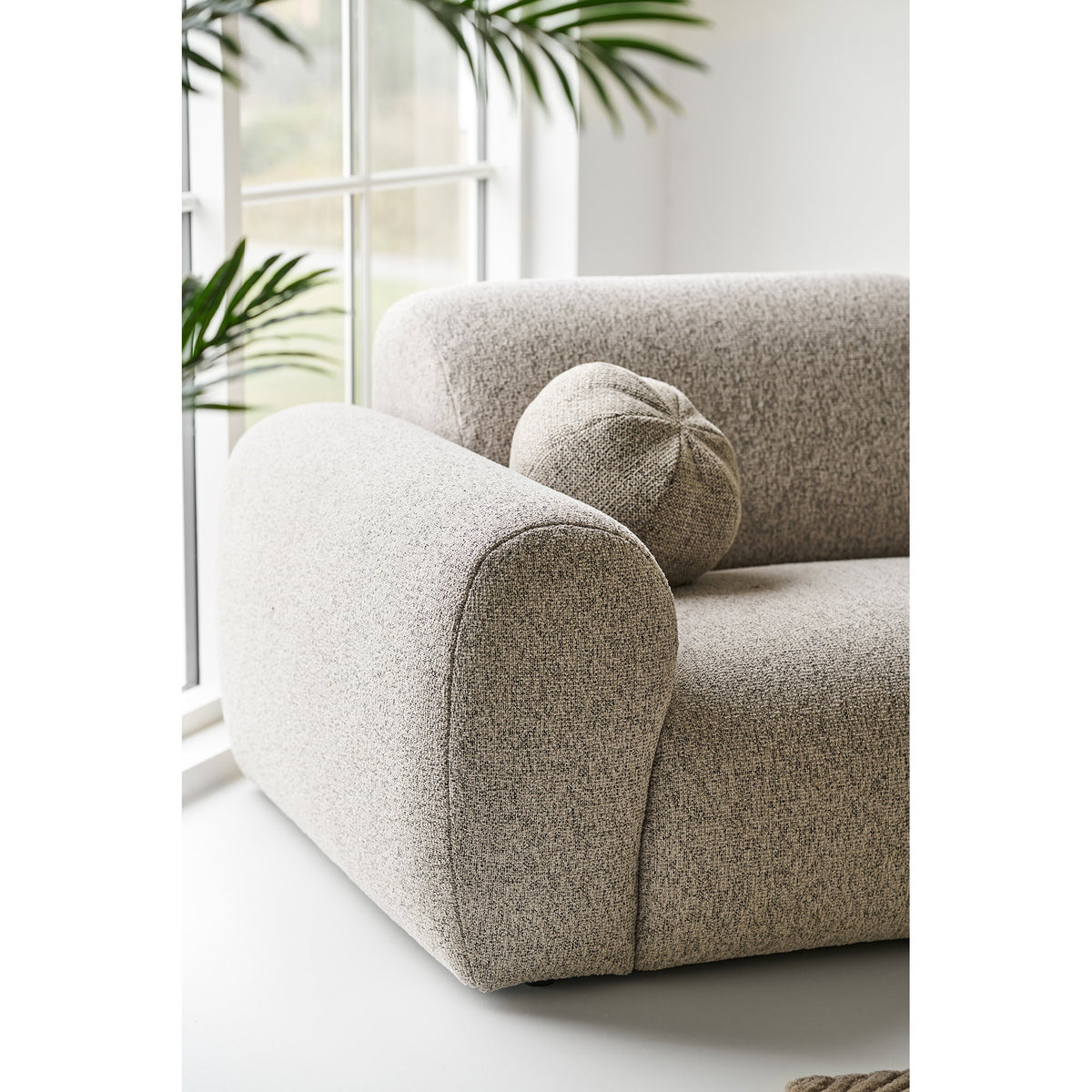 
Canapé d’angle design 4 places « Clyde » - Droite / Pierre