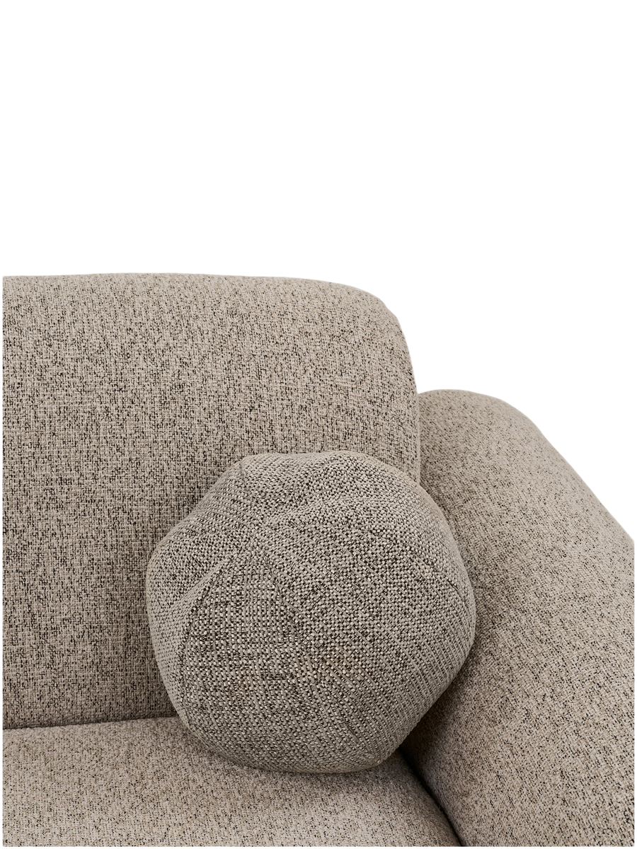 
Canapé d’angle design 4 places « Clyde » - Droite / Pierre