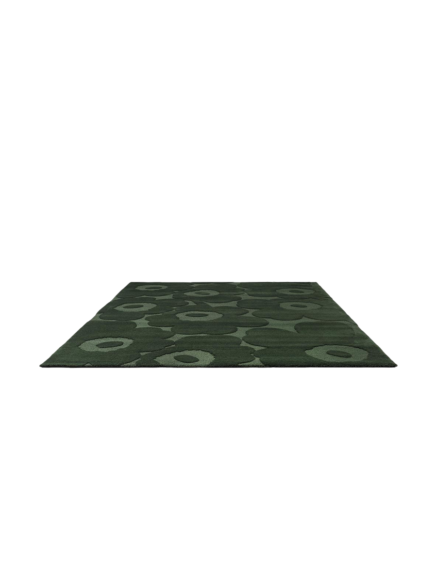 
Handgetufteter Designer Teppich „Unikko Green“ aus 100% Wolle, verschiedene Grössen - 170 x 240 cm