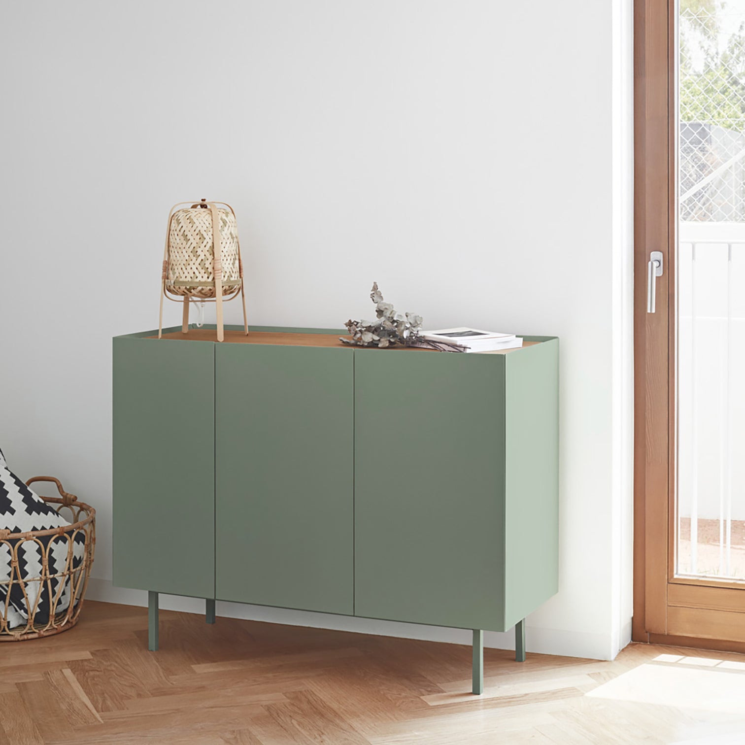 
Design Sideboard „Arista“ - 3-türig - Grün