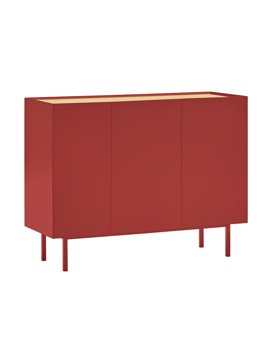 
Design Sideboard „Arista“ - 3-türig - Bordeaux