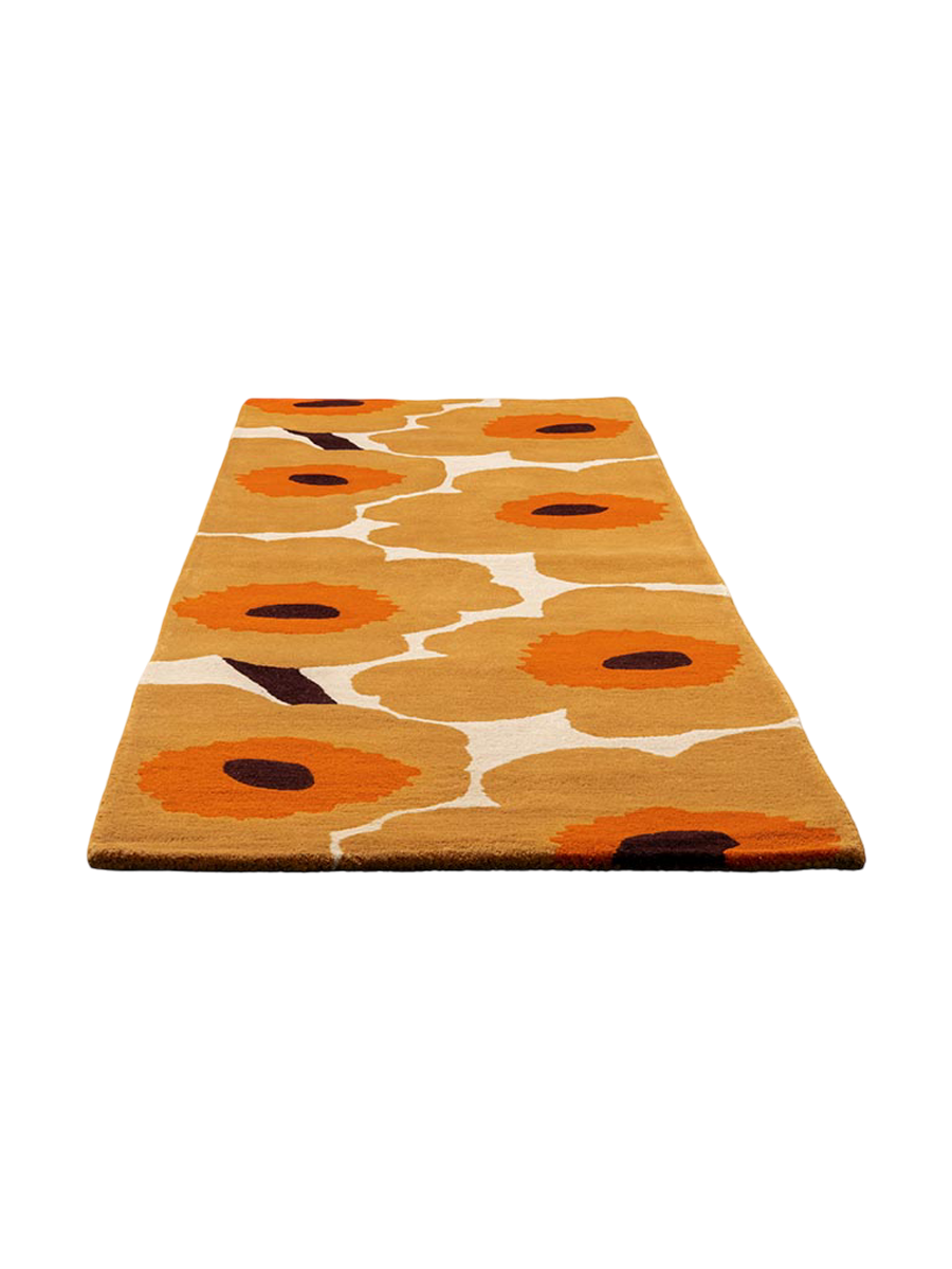 
Handgetufteter Designer Läufer „Unikko Honey“ aus 100% Wolle, verschiedene Grössen - 70 x 245 cm