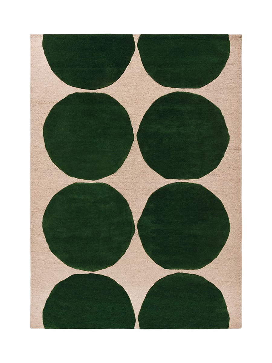 
Tapis design tufté main « Isot Kivet Green » 100 % laine, différentes tailles - 140 x 200 cm