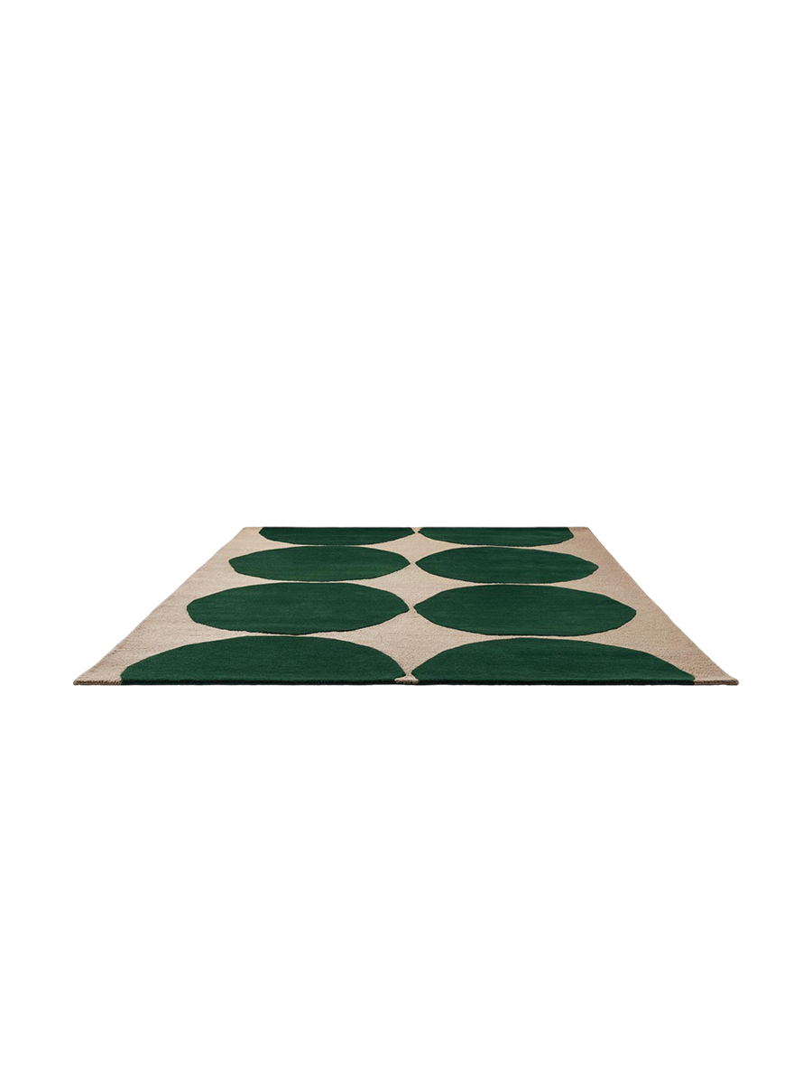 
Tapis design tufté main « Isot Kivet Green » 100 % laine, différentes tailles - 170 x 240 cm