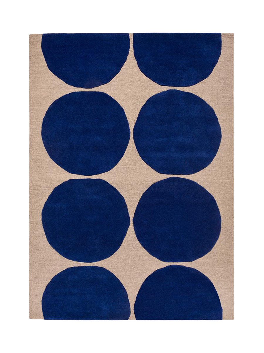 
Tapis design tufté à la main « Isot Kivet Blue » 100 % laine, plusieurs tailles - 140 x 200 cm