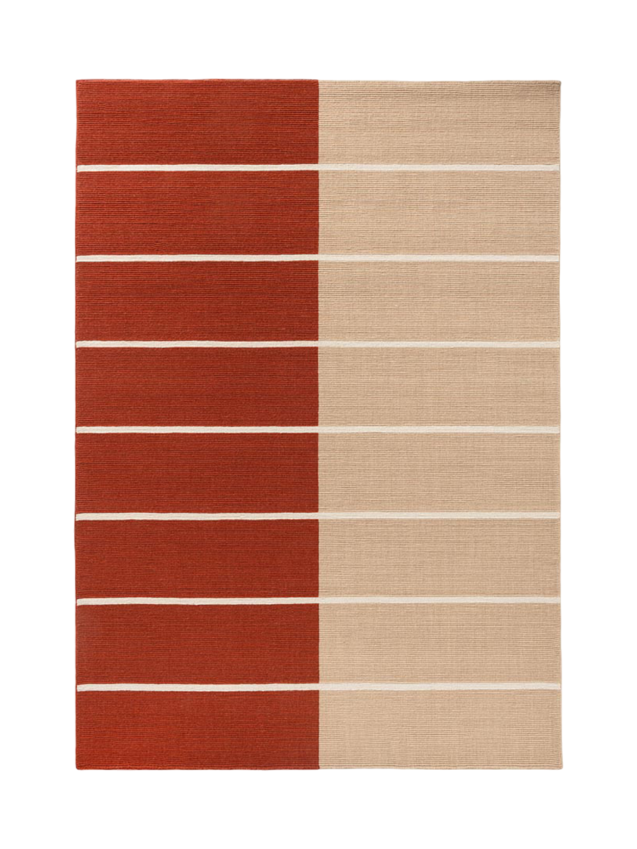 
Tapis design tufté main « Tiibet Burns Orange » 100 % laine, plusieurs tailles - 140 x 200 cm