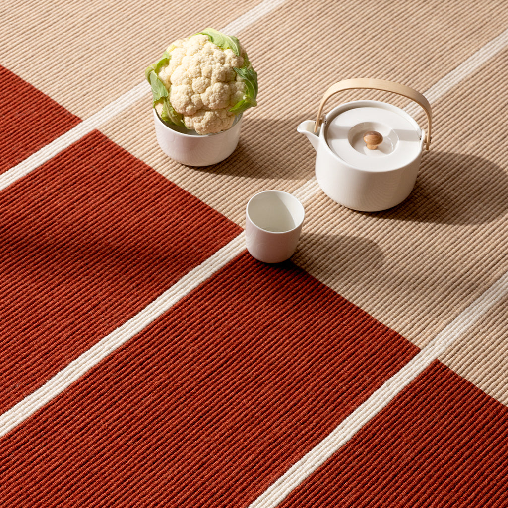 
Tapis design tufté main « Tiibet Burns Orange » 100 % laine, plusieurs tailles - 170 x 240 cm
