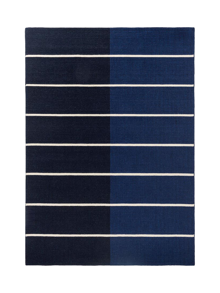 
Tapis design tufté main « Tiibet Deep Blue » 100 % laine, différentes tailles - 140 x 200 cm