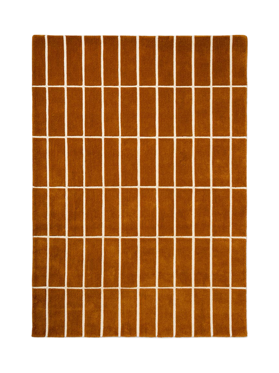 
Tapis design touffeté main « Tiiliskivi Brown » 100 % laine, différentes tailles - 140 x 200 cm