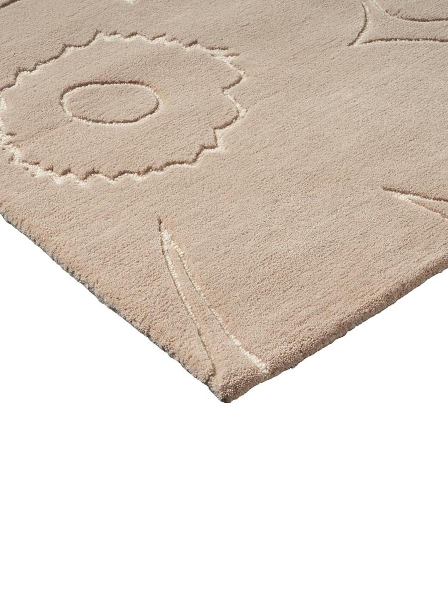 
Tapis design tufté à la main « Piirto Unikko Greige » 100 % laine, différentes tailles - 170 x 240 cm
