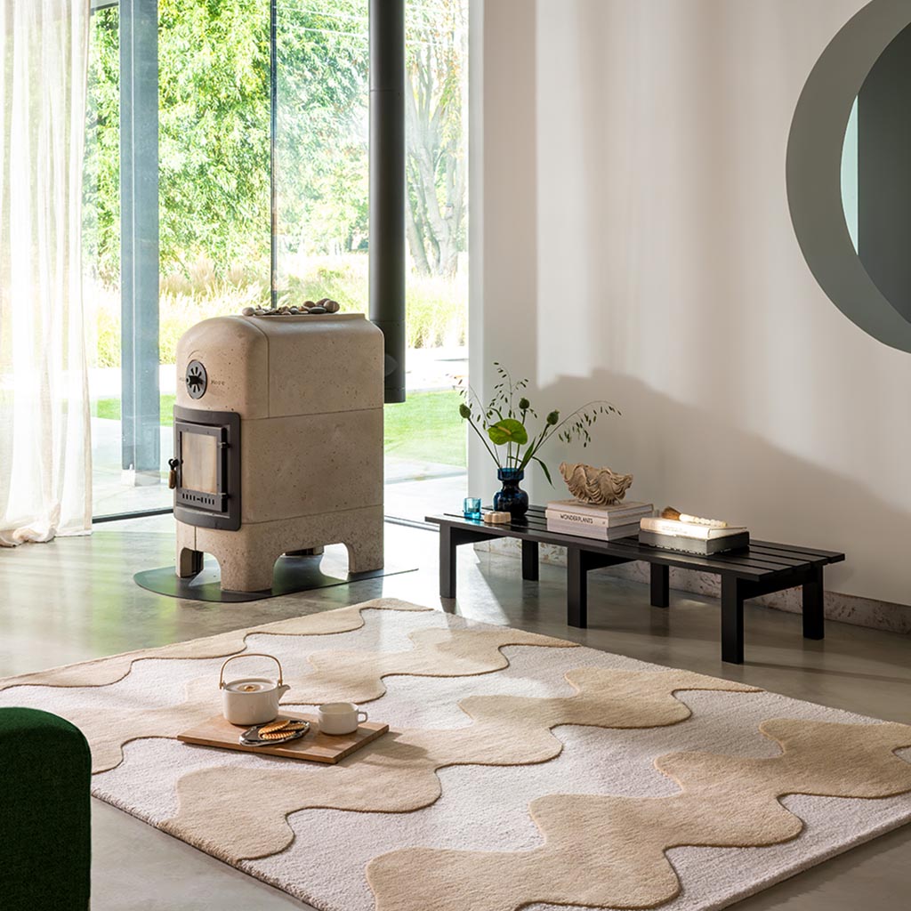 
Tapis design touffeté à la main « Loki Butter » 100 % laine, différentes tailles - 140 x 200 cm