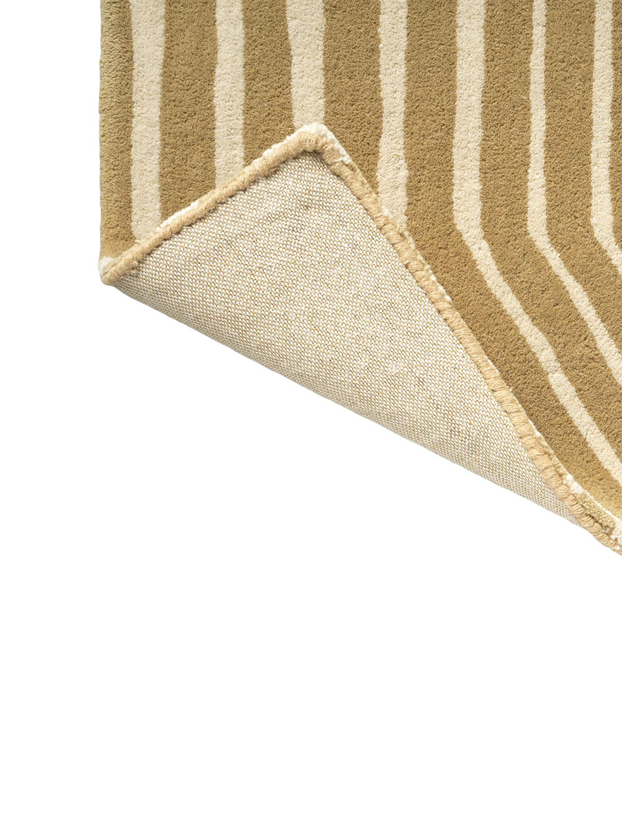 
Tapis design tufté à la main « Kalasääski Brass » 100 % laine, plusieurs tailles - 170 x 240 cm