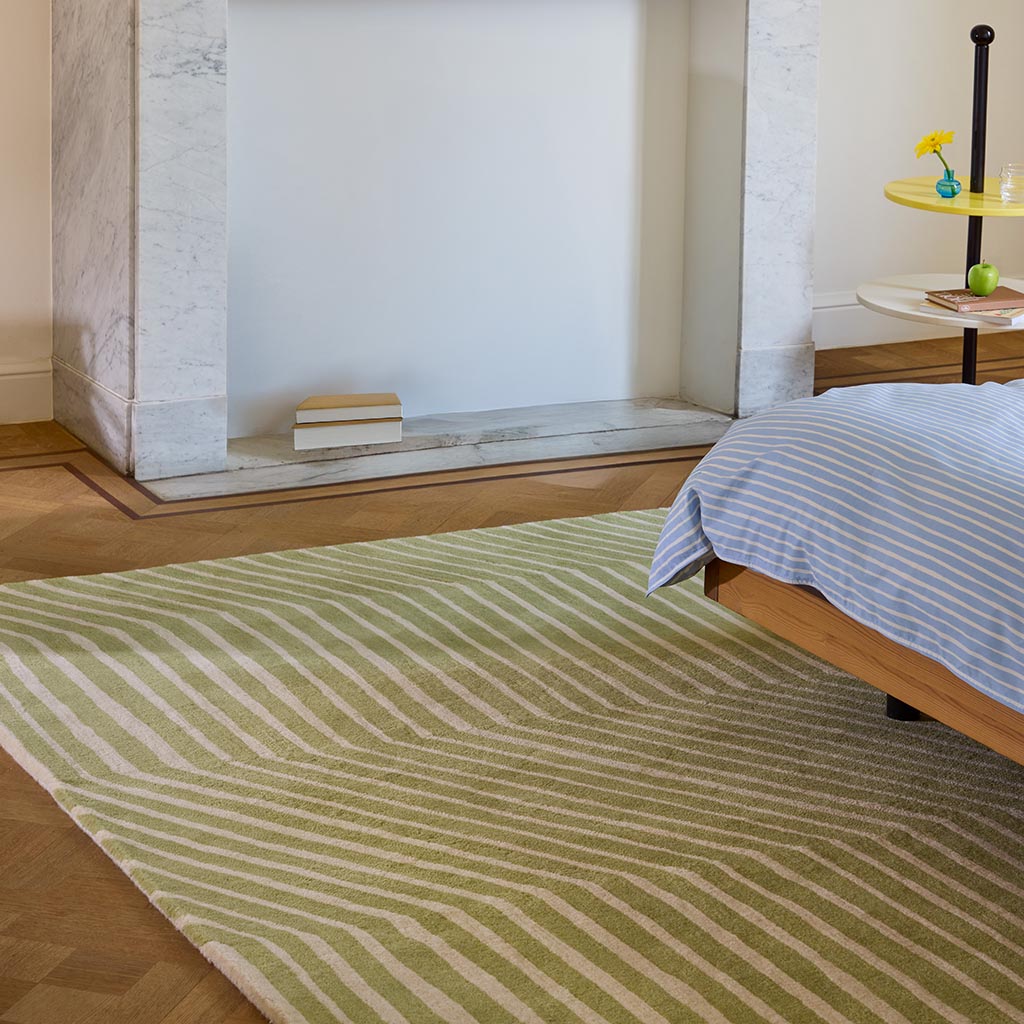 
Tapis design tufté main « Kalasääski Green » 100 % laine, différentes tailles - 140 x 200 cm