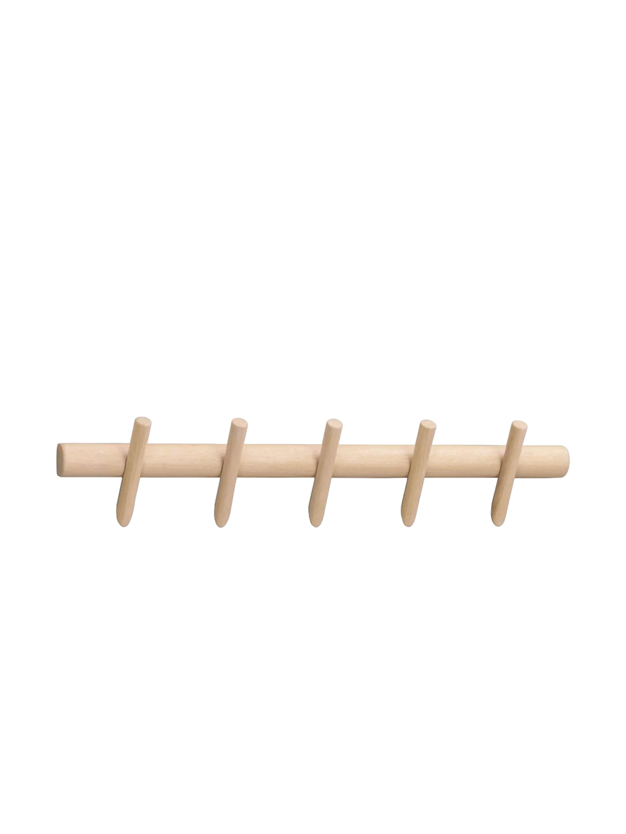 
Appendiabiti da parete in legno massello di rovere «Hillmond» - Rovere chiaro