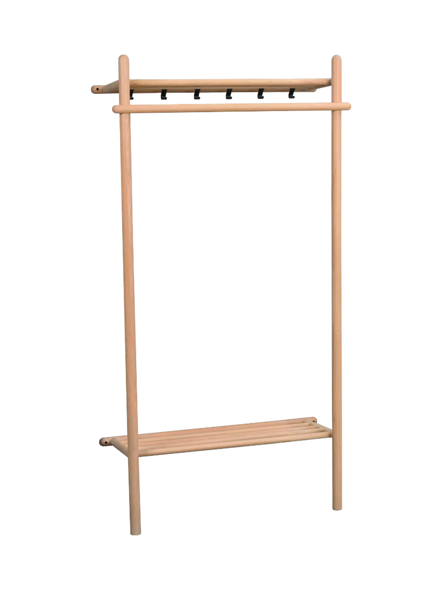 
Solid Design Wall Coat Rack "Milford" - Natural Oak