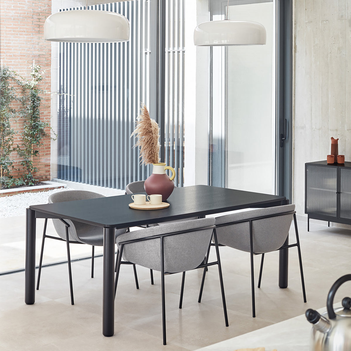 
Tavolo da pranzo allungabile di design «Atlas» 160-200 x 100 cm - Nero