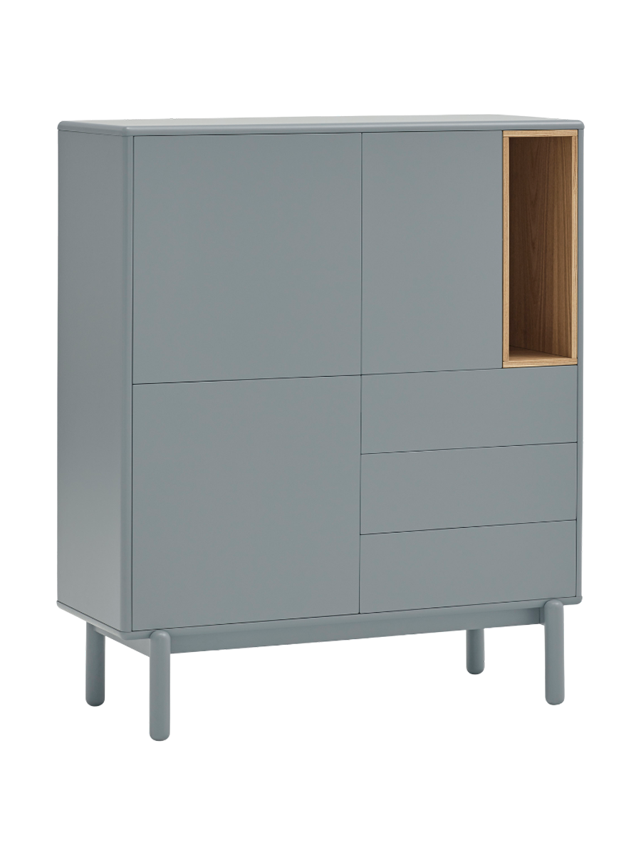 
Highboard design « Corvo » - Gris perle