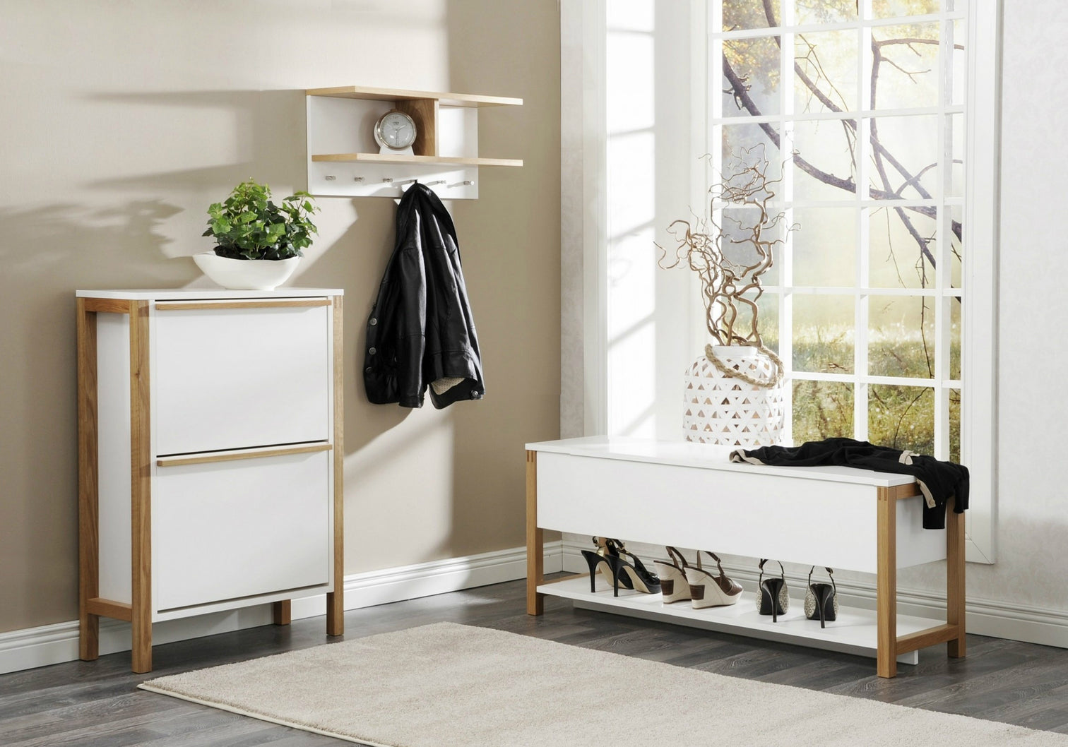 
Modern Shoe Cabinet "Northgate" - 2-Door