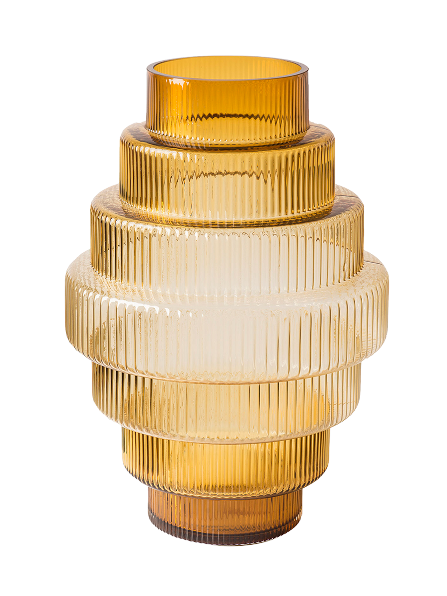 
Vaso da pavimento di design soffiato a mano „Steps“ - Bernstein