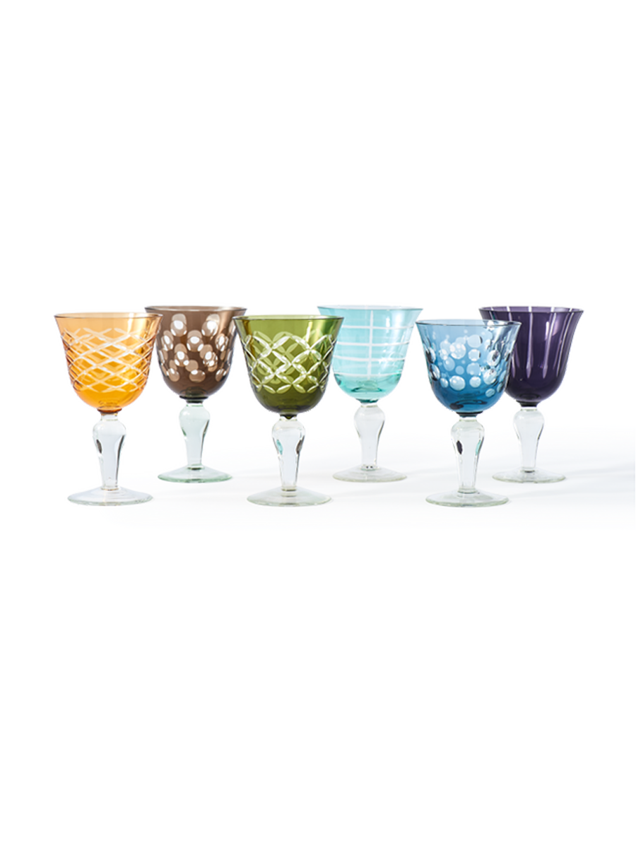 
Set de 6 verres à vin design « Cuttings »