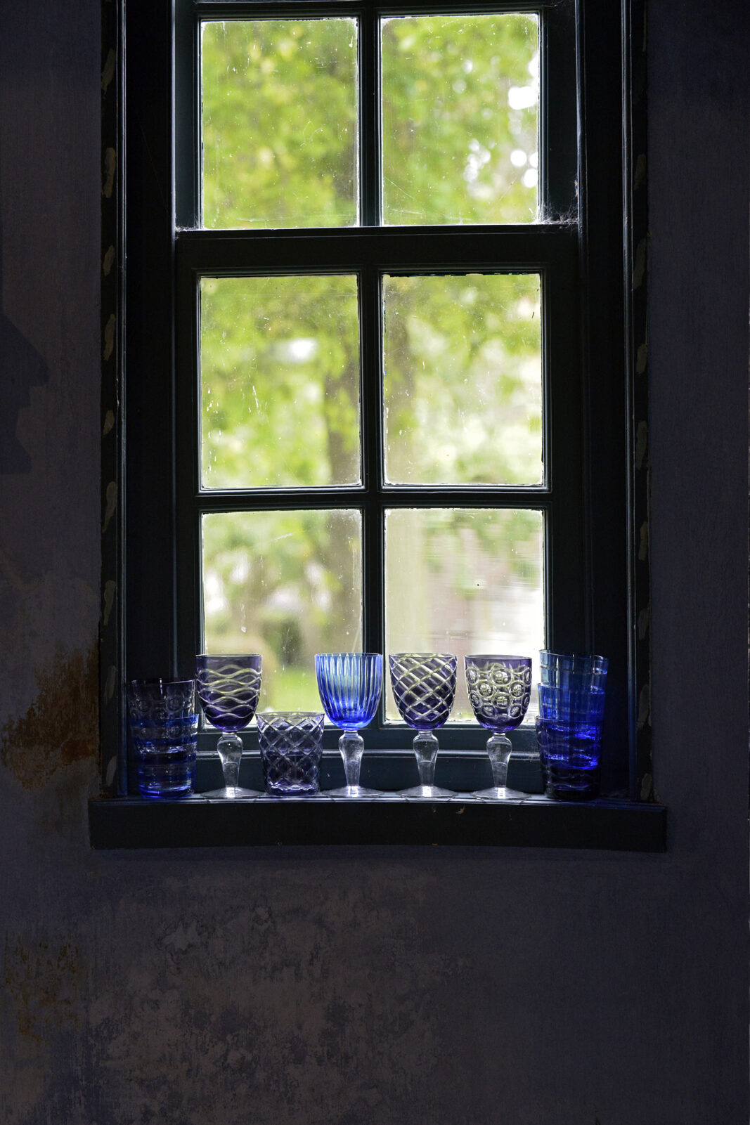 
Designer Tumbler Glass Set "Cobalt" (6 pieces)