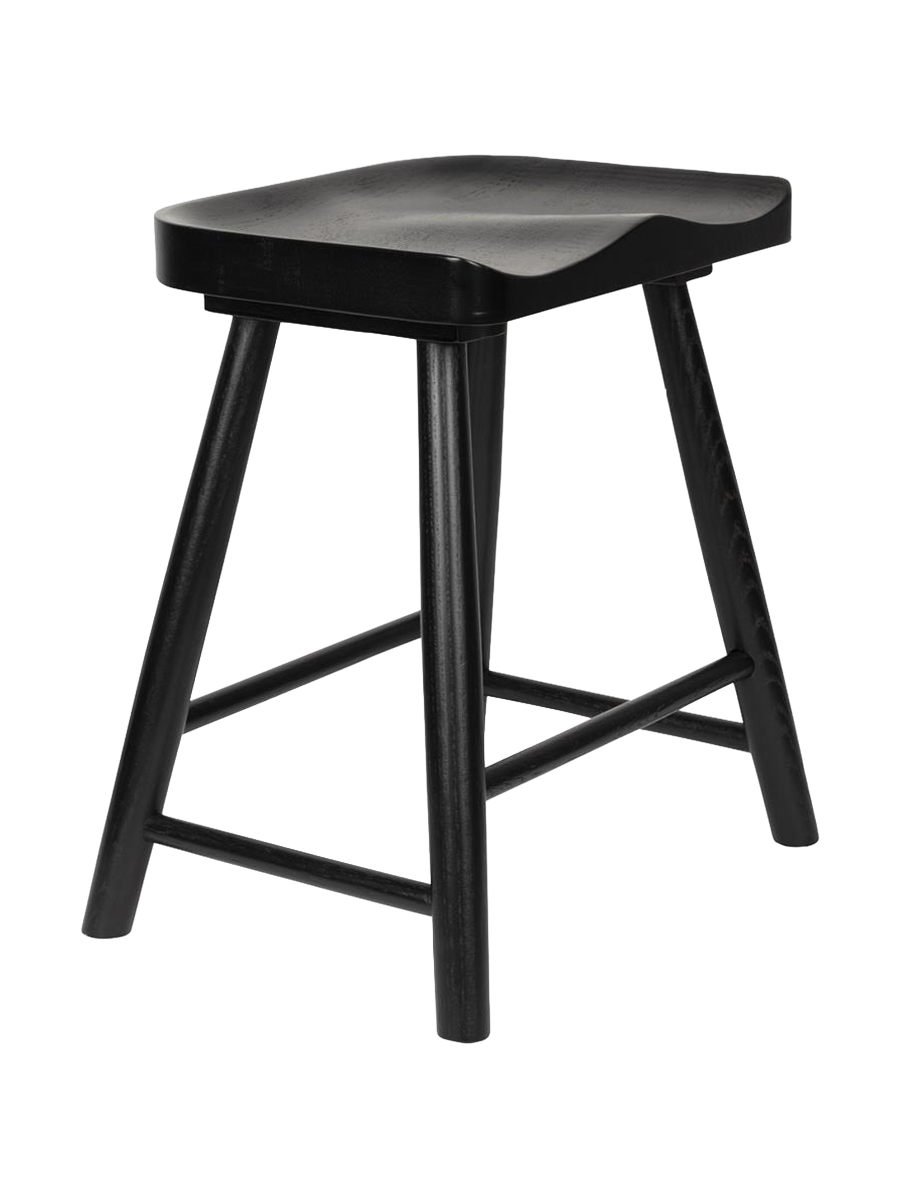
Tabouret massif « Vander » en chêne - Noir
