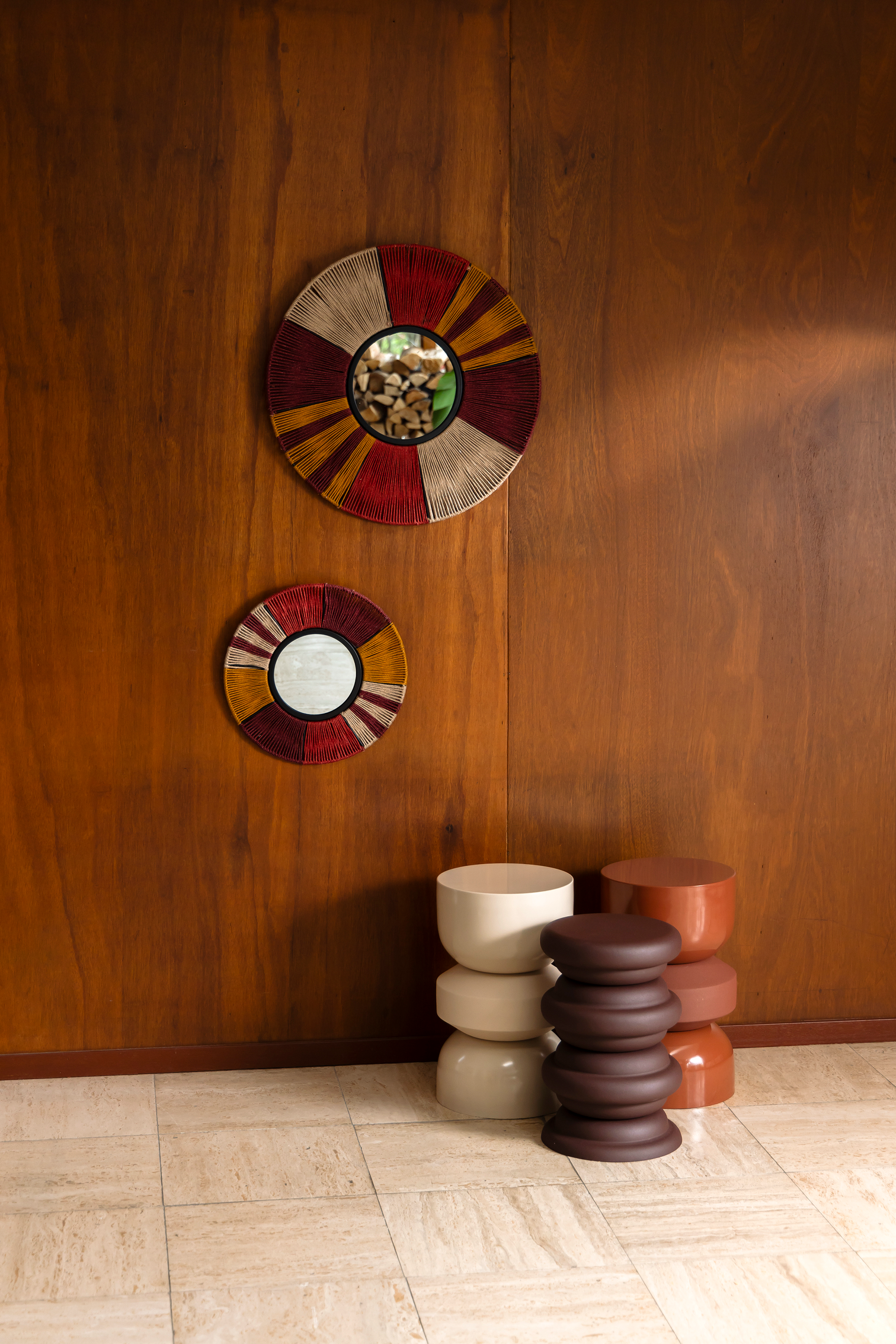 
Designer Side Table "Apollo" - Terracotta
