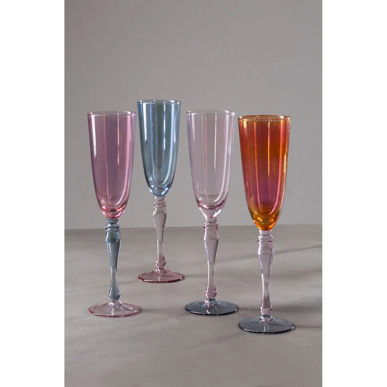 
Design Champagne Flutes "Aurora" Assorted, Set of 4