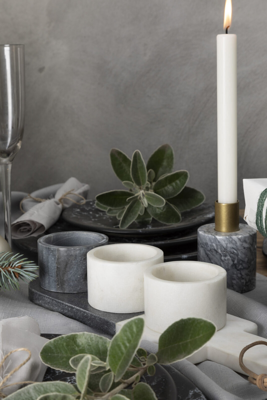 
Marble Candlestick "Lamonte"
