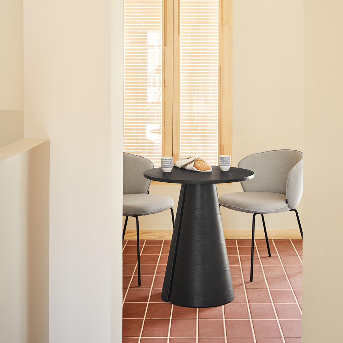 
Tall Designer Side Table "Cep" Ø 65 x 75 cm - Black
