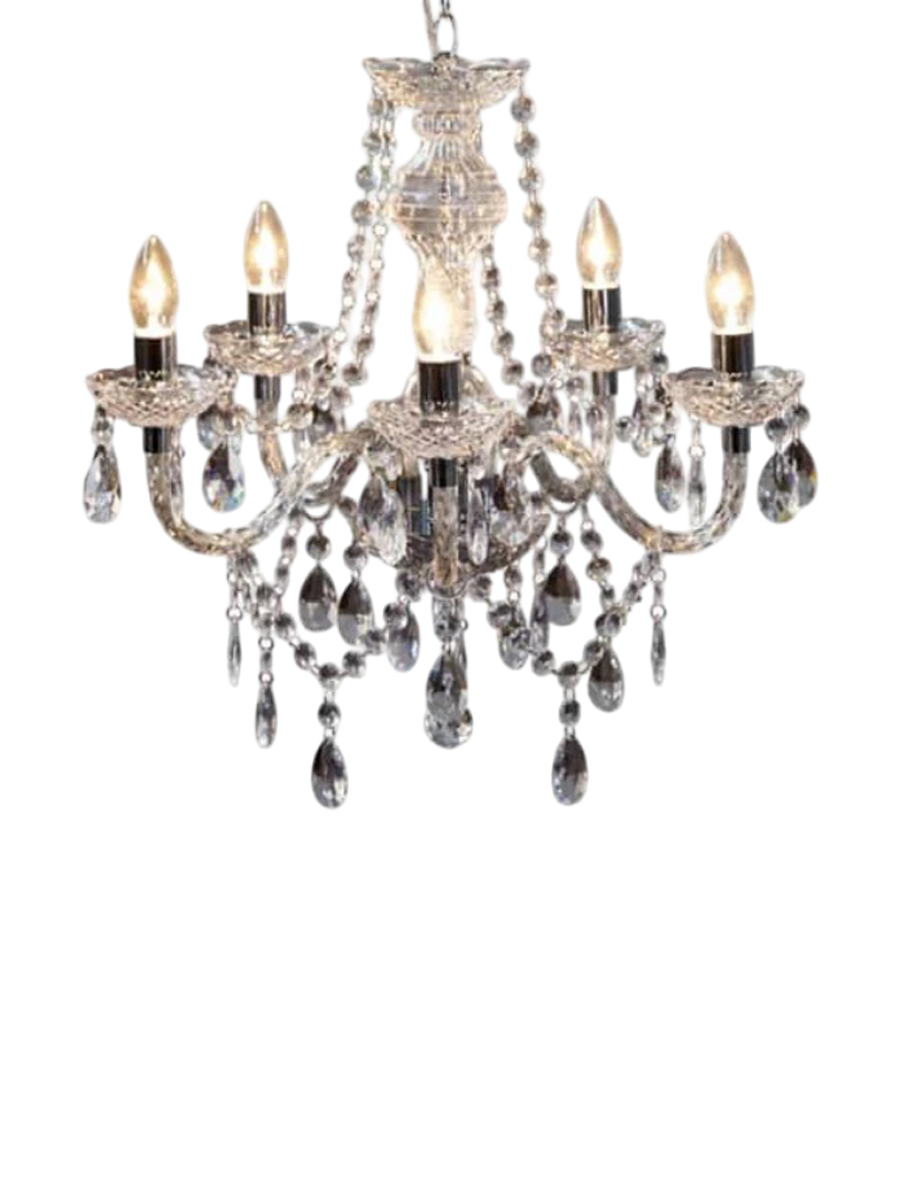 
Chandelier "Diamonds" 5-light - Transparent