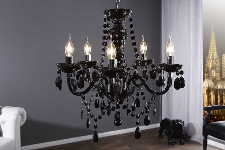 
Chandelier "Diamonds" 5-light - Black