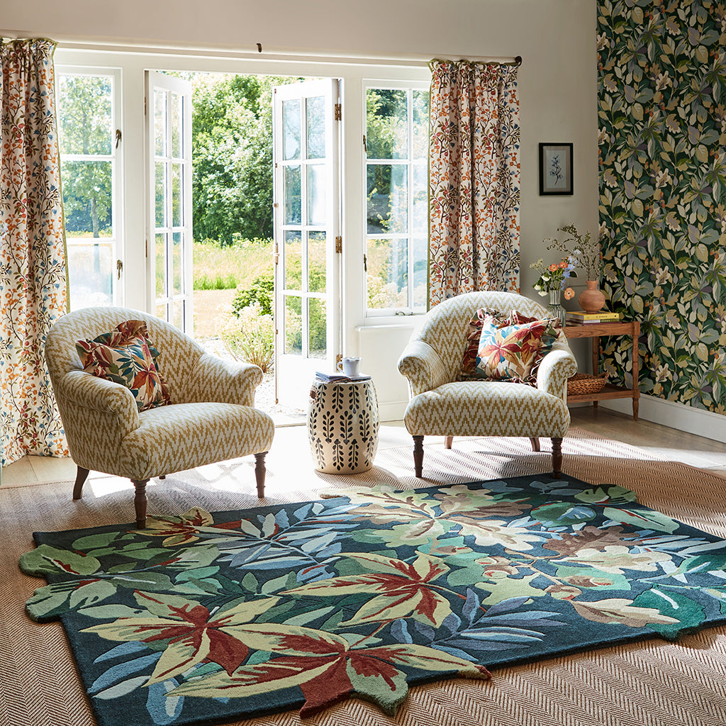 
Tapis design « Robin`s Wood » – tufté à la main, 100 % pure laine vierge - 170 x 240 cm / Vert Forêt