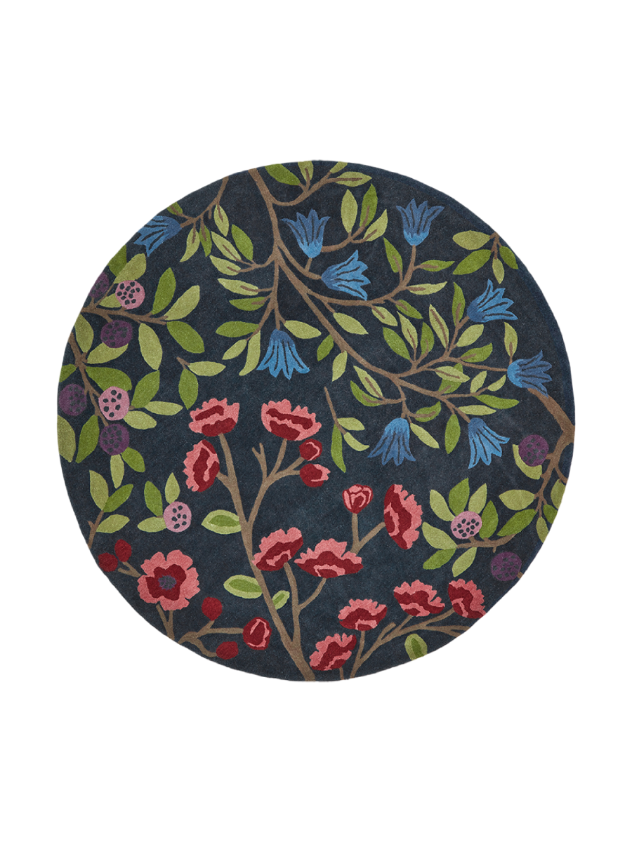 
Tapis rond de créateur « Foraging » - tufté à la main, 100 % pure laine vierge - Ø 150 cm