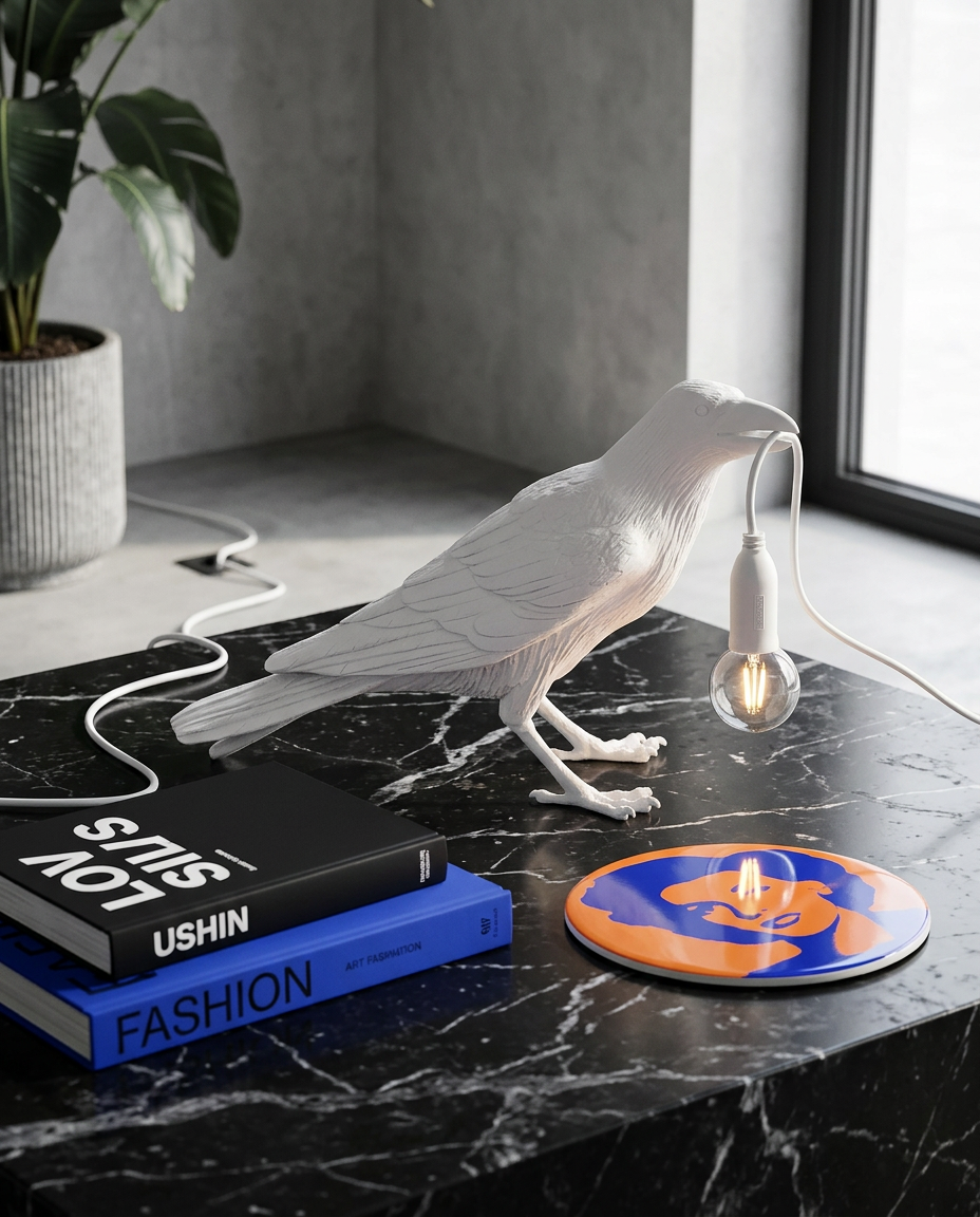 
Lampe de table design LED « Bird Waiting »
