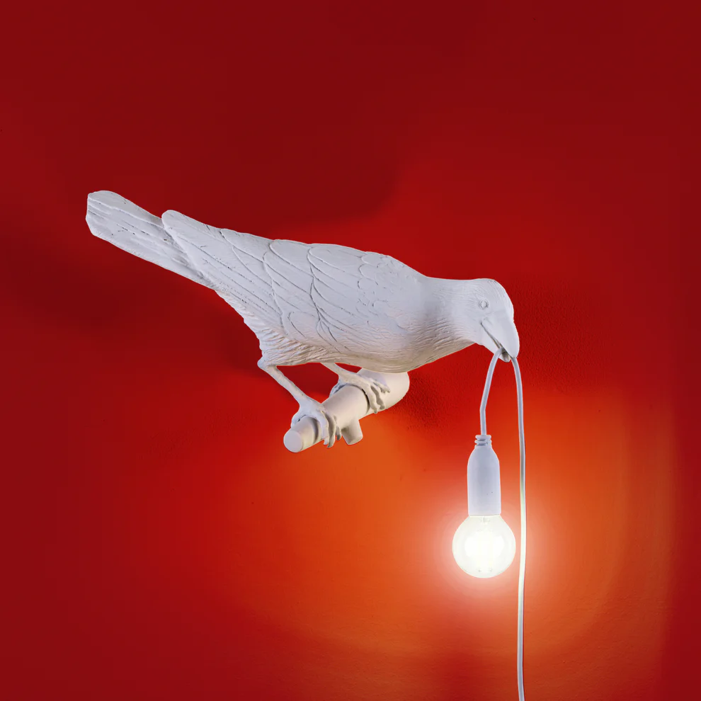 
Applique murale LED design « Oiseau regardant à gauche » - Blanc