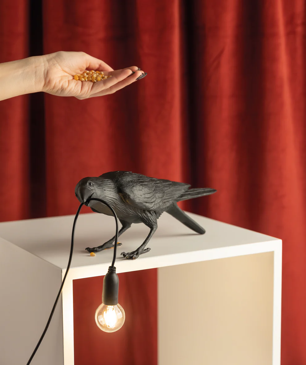
Lampe de table design LED « Bird Playing » - Noir