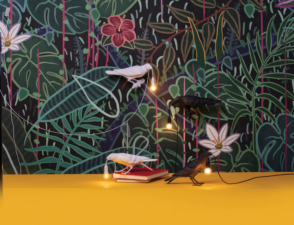 
Applique murale LED design « Oiseau regardant à gauche » - Noir