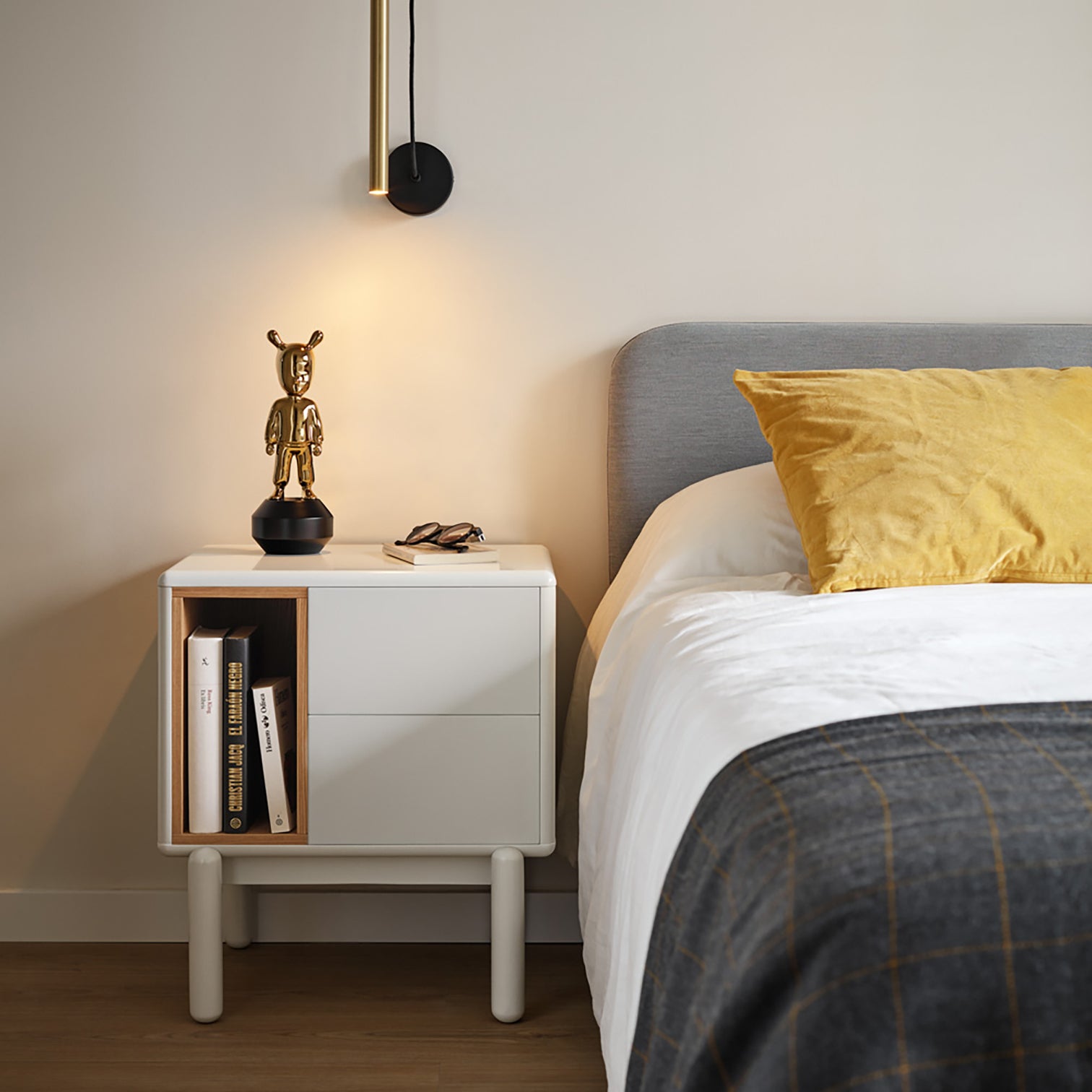 
"Corvo" Designer Side and Night Table - Cream