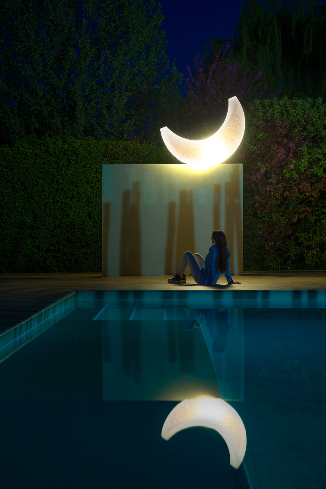 
Grande lampe de table design XL pour l'intérieur et l'extérieur "My Moon"