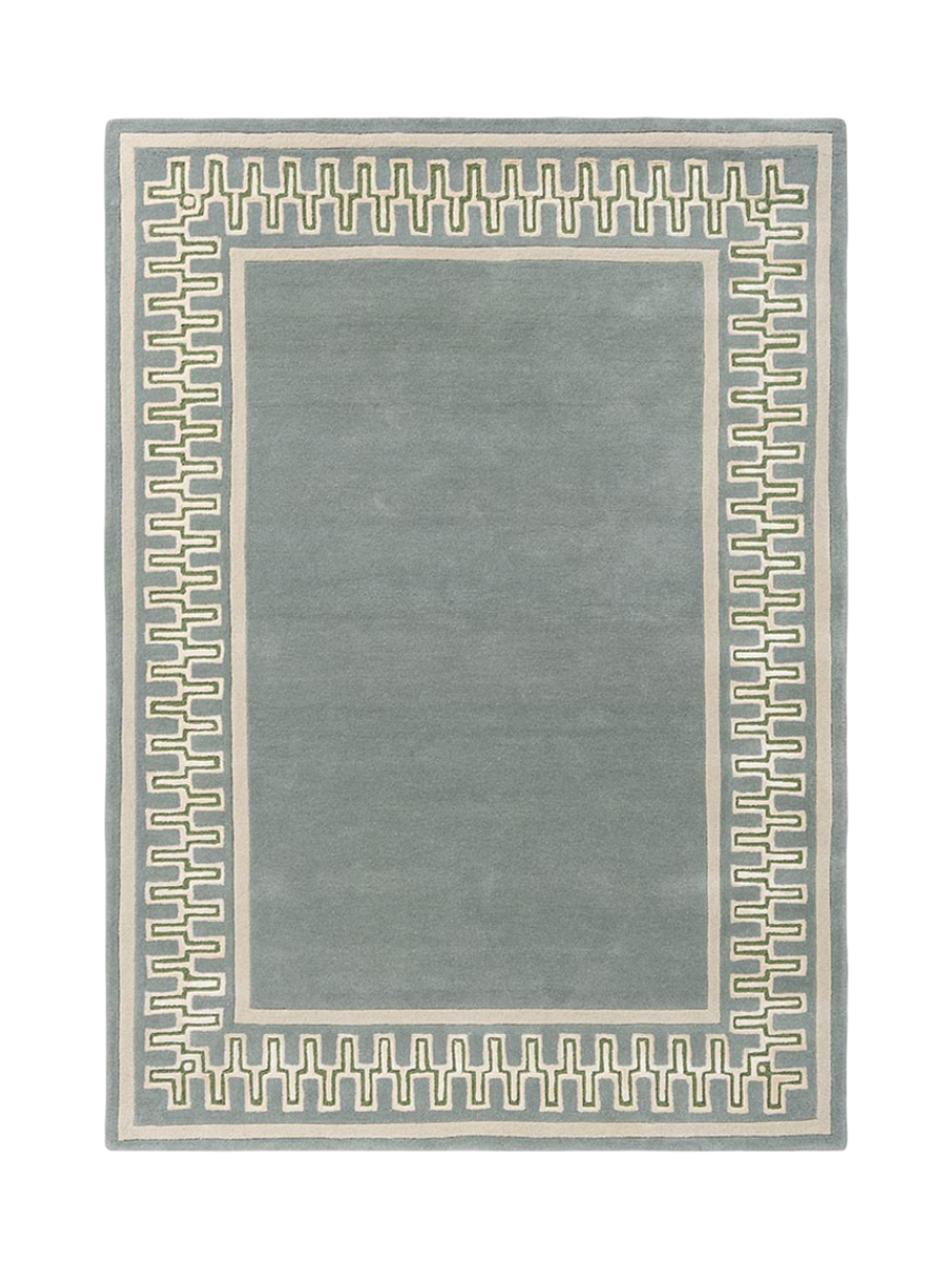 
Tapis design « Linnean Porcelain » - tufté main, en pure laine vierge et viscose - 140 x 200 cm